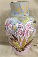 England Vase with Flowers 13"H