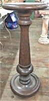 Antique Oak Fluted Pedestal, 36"H