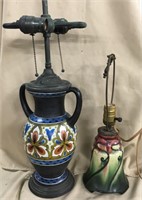 (2) Art Pottery Lamps, Tallest 23"H at Finial