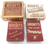 Lot of 4,Hershey Milk Chocolate Bar Boxes