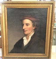 19thC Oil Painting of Man, Oil on Canvas