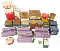 Lot of 24,Advertising,Cardboard and Tins