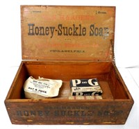 Lot of 5,Wooden Honeysuckle Soap Box,Bars