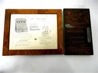 Lot of 2,Printing block,framed Adv picture