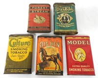 Lot of 5 Various Tobacco Tins