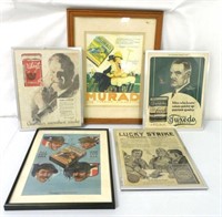 Lot of 5,Tobacco Advertising in Frames