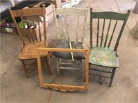 3 CHAIRS AND FRAME