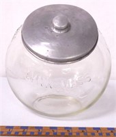 Glass Store Jar with Tin Lids,U.S. Nut Company
