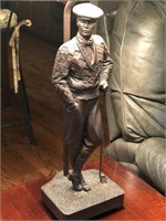Vintage Austin Sculpture Bronze & Copper Lamp