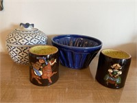 Vintage Pottery Cups Pottery Bowl & a decor