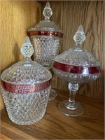 Kings Crown Compote Ice Bucket Candy Dishes (3)