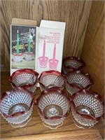 Kings Crown Diamond Point  Candle Holders (7)