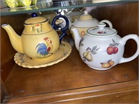 Newer Three Tea Pots Fruits & Chicken