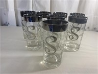 “S” set of Eight Glasses