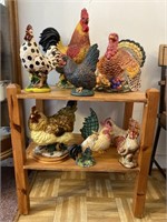 Chickens & Turkey with Shelf