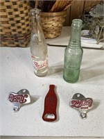 Collector Coca Cola Pepsi Cola openers & bottles