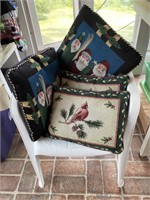 Christmas Pillows & Chair