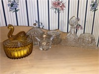 Vanity DresserPowder Boxes  Glass Items