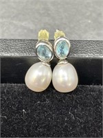 Blue Nile Fresh Water Pearl / Sterling Silver