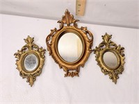 3 Gold Mirrors