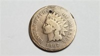 1867 Indian Head Cent Penny