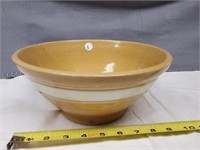 Yellow Ware Batter Bowl, white stripe