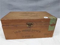 Wood Cigar Box, Old Home Town