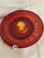 Clay's Crystal Alphabet plate, red to yellow