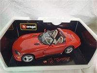 Burago Dodge Viper 1:18 scale car in box