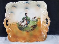 Painted porcelain 2 handled tray