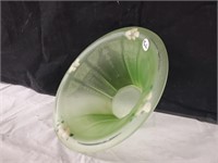 Depression glass green frosted bowl