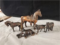 Metal horse figures, various styles