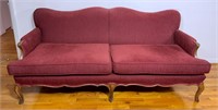2 cushion sofa, shape back, scalloped apron, Frenc