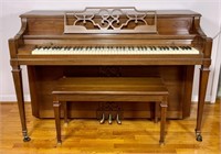 Kohler & Campbell console piano and bench,
