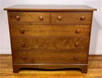Walnut Clore chest, 2 drawers over 3 long drawers,
