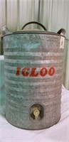 Galvanized Igloo Cooler, 5 gal. liquid dispenser