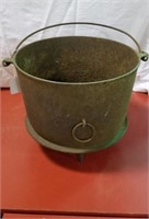 Cast Iron Footed Kettle with wire bale