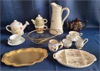 Large lot of Collectibles Teapots Pitchers China