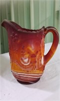 Imperial Glass Red Slag Windmill Pitcher