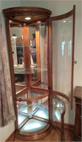 Nice 5 Shelf Curved Glass Corner Curio Cabinet