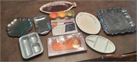 Vintage Service Pieces, Knife Set, Cheese Tray