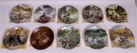 8 bird plates: Knowles China Co. - Mallard, Green