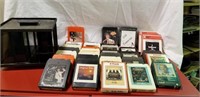 Eight Track tapes & holder, country, pop
