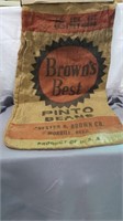 Brown's Best Pinto Bean Burlap Bag