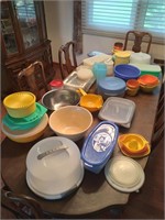 Large Container Lot Including Vintage Tupperware
