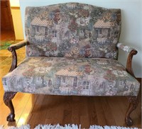 Decorative Upholstered French Provincial Love Seat