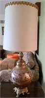 Nice Large Vintage Iridescent Glass Table Lamp