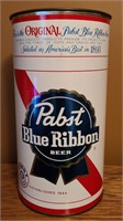 Metal Pabst Blue Ribbon Beer Waste Can