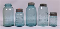 Mason's patent canning jar - 1858- 9" tall / 4 Bal