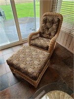NICE Wicker Chair with Foot Stool